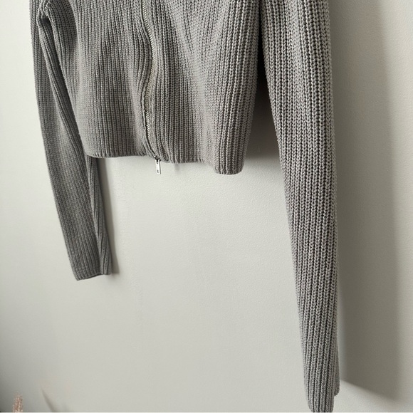 Forever 21 Gray Cardigan Sweater with Zipper - Picture 4 of 6